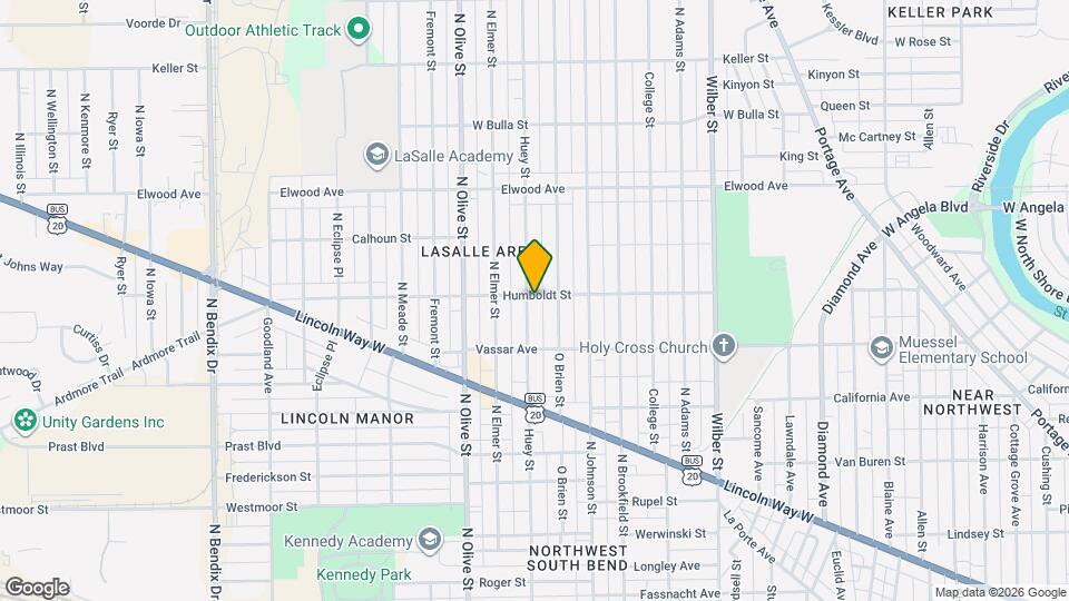 1146 Huey St Map and Location Details