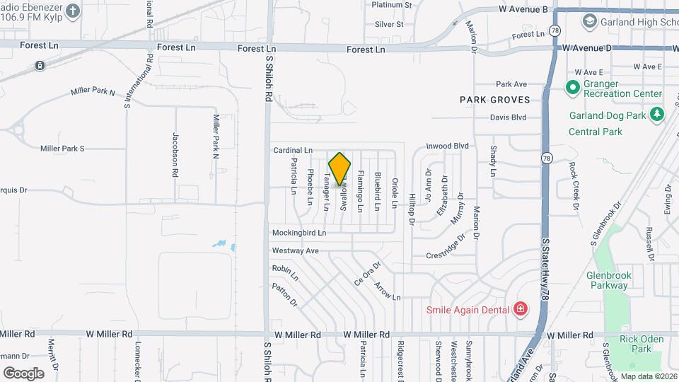 1301 Swallow Ln Map and Location Details