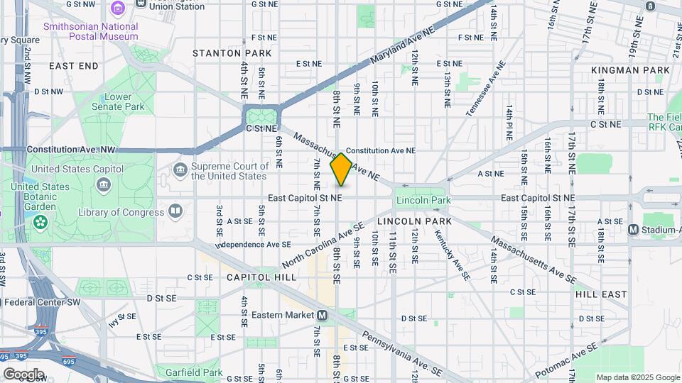 800 East Capitol St NE Map and Location Details
