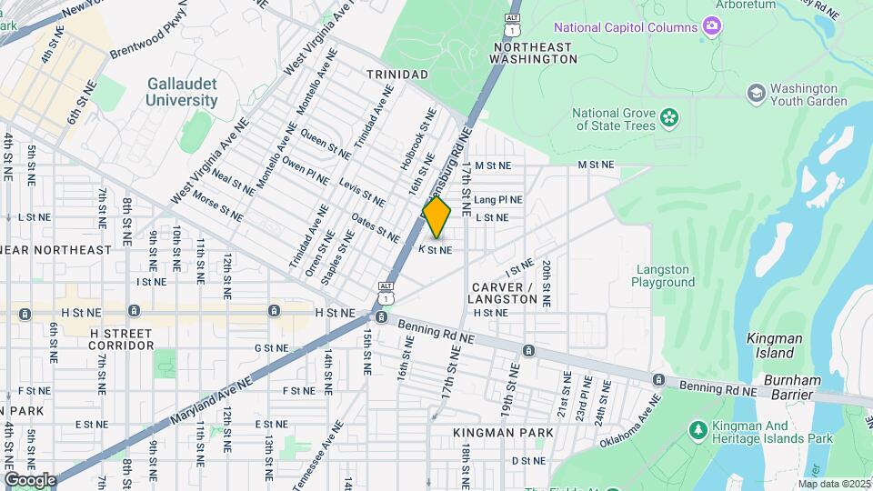 1630 K St NE Map and Location Details