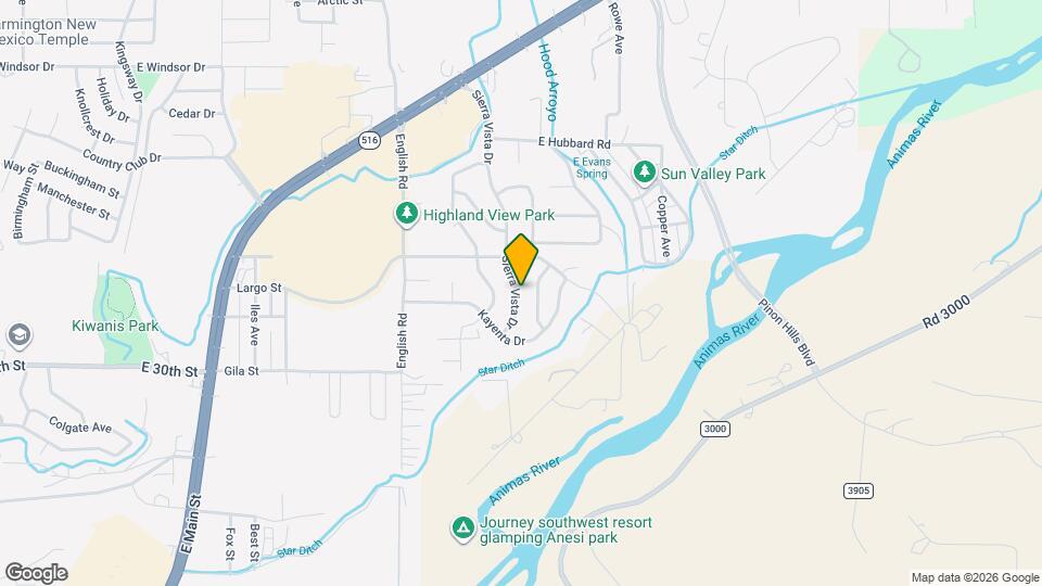 3516 Sierra Vista Dr Map and Location Details