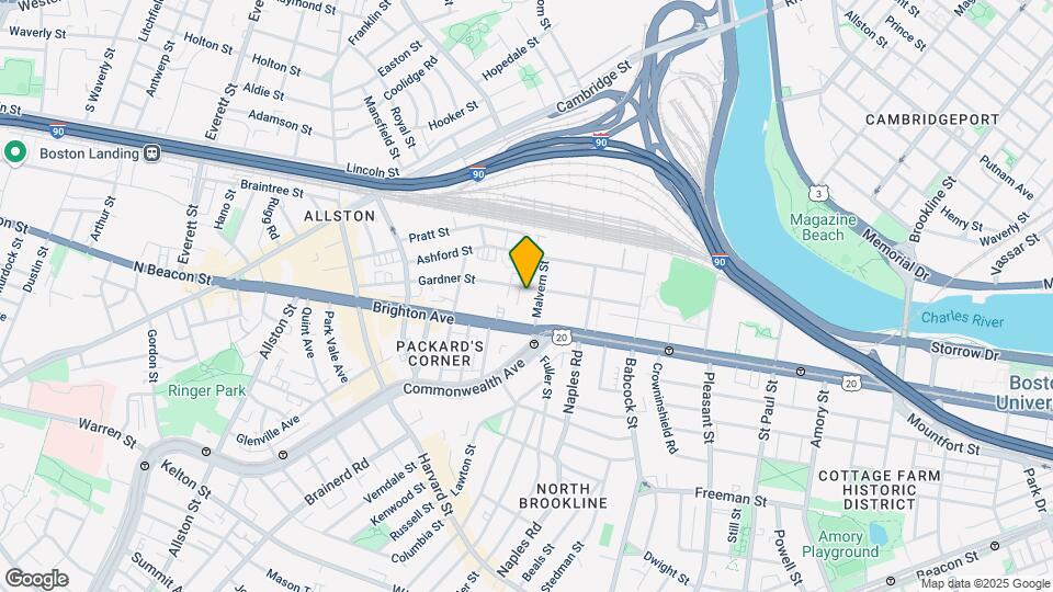 95 Gardner St, Unit 2B Map and Location Details
