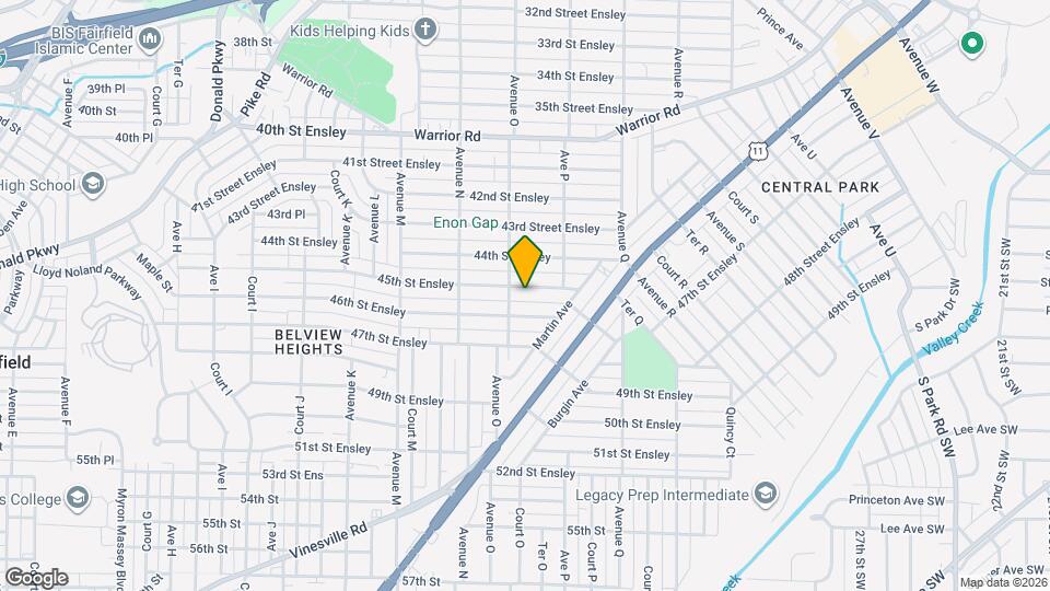 1515 45th St Ensley Map and Location Details