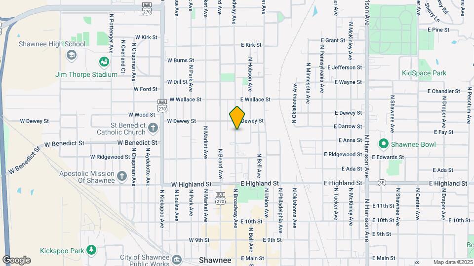 641 N Broadway Ave Map and Location Details
