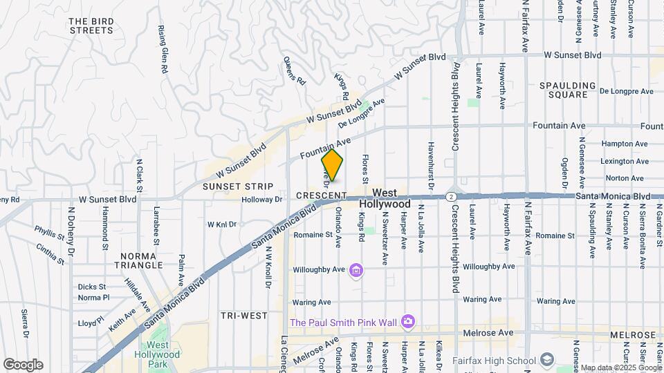 1112 N Olive Dr Map and Location Details