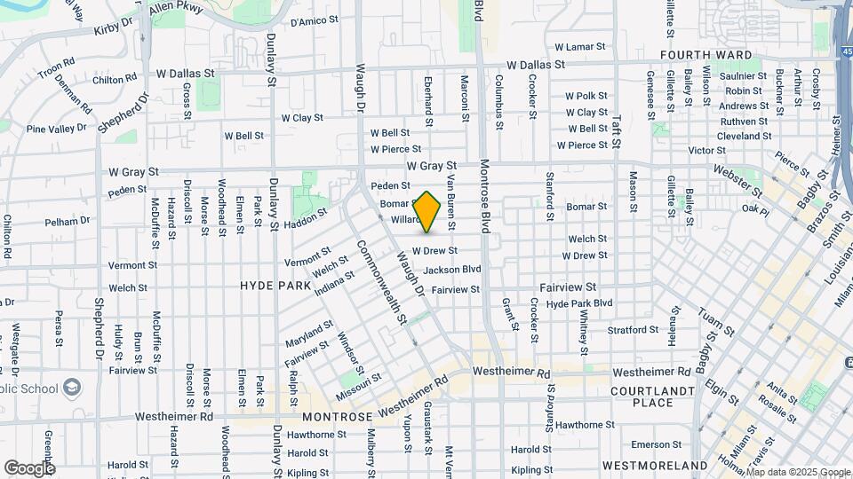 1219 Welch St Mapa y Detalles de la Ubicación