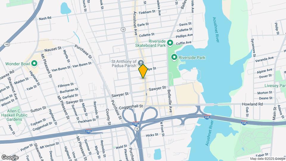 1273-1279 Acushnet Ave Map and Location Details