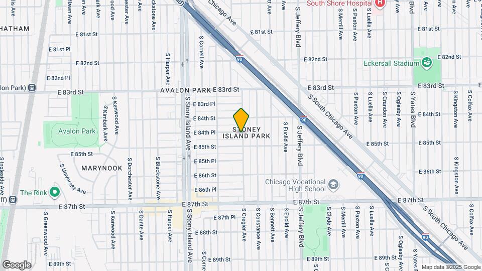 8434 S Cregier Ave, Unit 1N Mapa y Detalles de la Ubicación