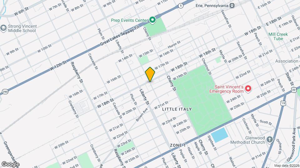 1806 Poplar St Map and Location Details