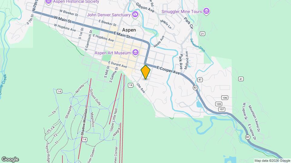 Little Nell Condominiums Map and Location Details