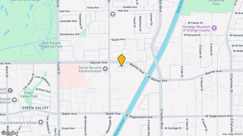11600 Warner Ave Map and Location Details