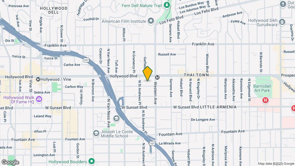 The Carlton /Hollywood Village Map and Location Details