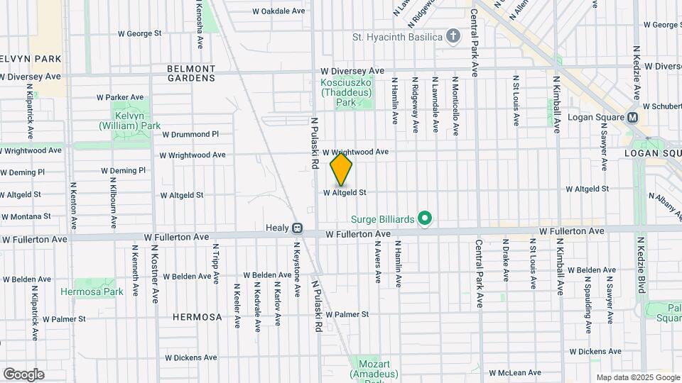 3922 W Altgeld St Map and Location Details