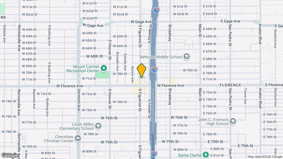 7102 S Figueroa St Map and Location Details