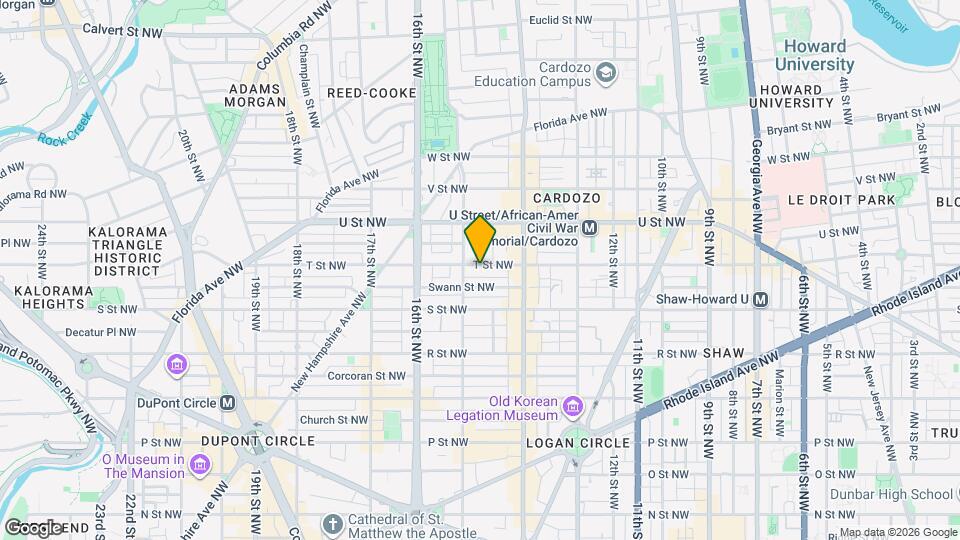 1450 T St NW Map and Location Details