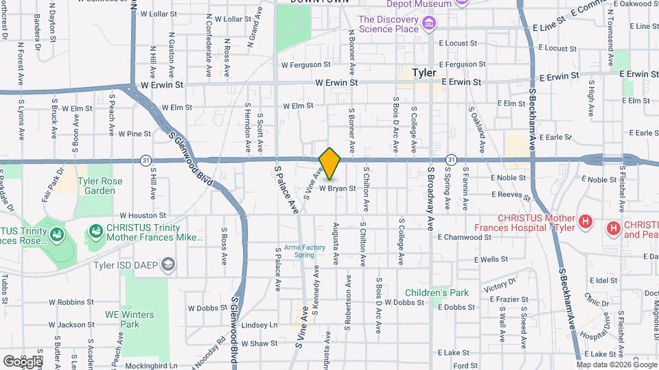 611 W Bryan St Map and Location Details