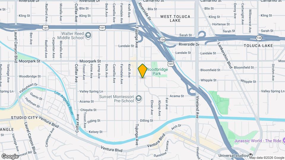 4313 Bakman Ave Map and Location Details