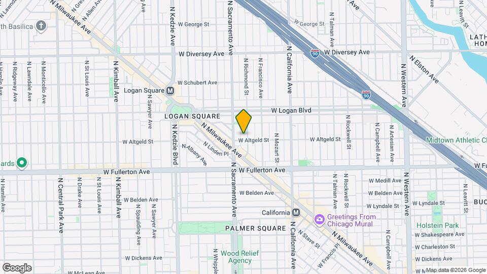 2504 N Richmond St, Unit 1 Map and Location Details