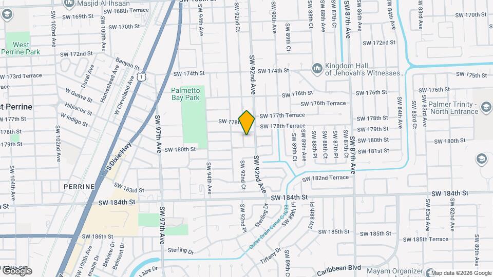 17901 SW 92nd Ct Map and Location Details