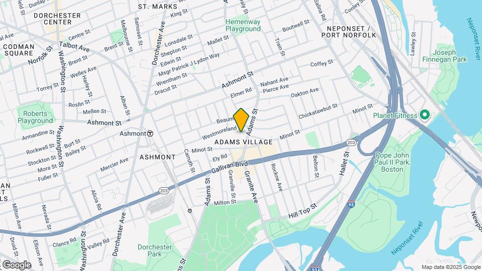 725 Adams St Map and Location Details