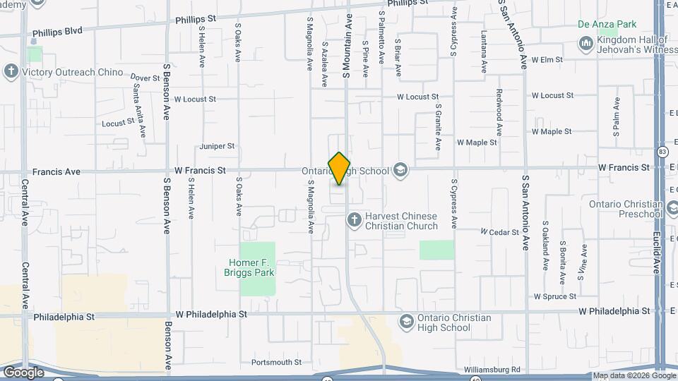 1107 W Francis St Mapa y Detalles de la Ubicación