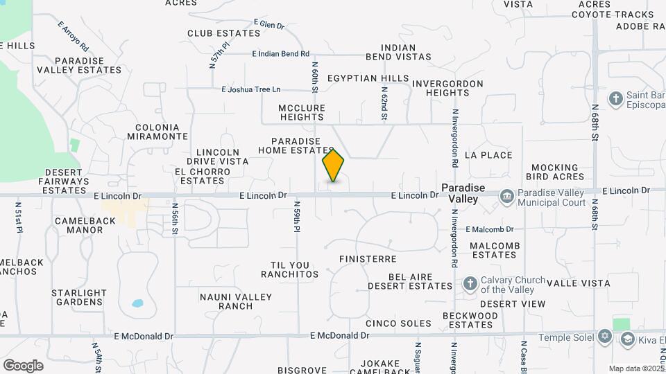 6032 E Lincoln Dr Map and Location Details