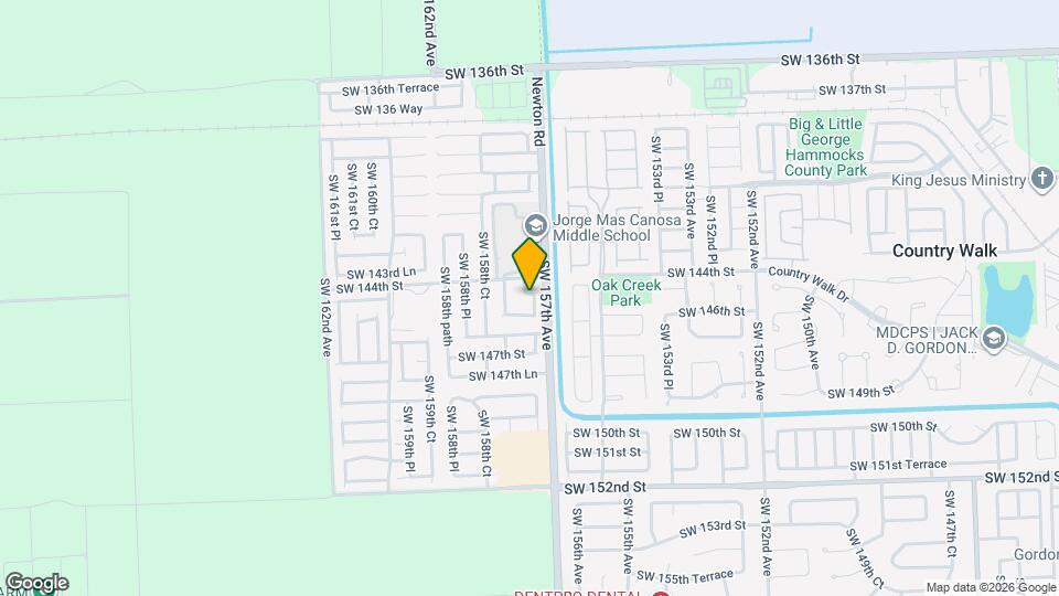 15742 SW 144th Terrace Map and Location Details
