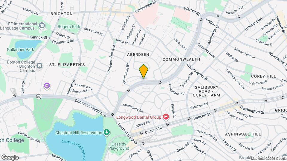 1727 Commonwealth Ave Map and Location Details