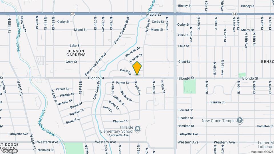 7526 Blondo St Map and Location Details