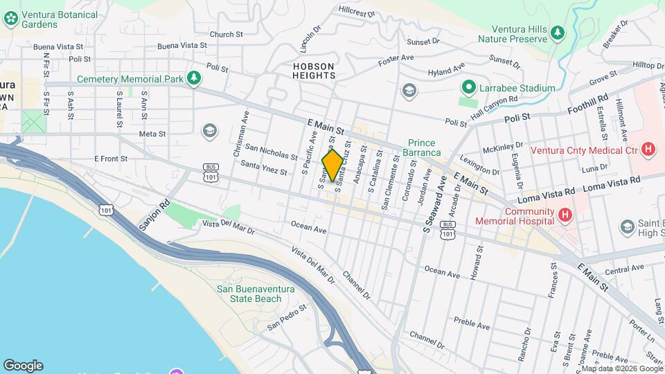 209 S Santa Cruz St Map and Location Details