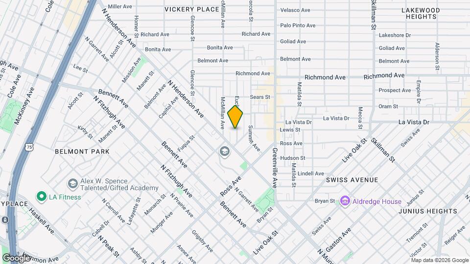 1839 Euclid Ave Map and Location Details