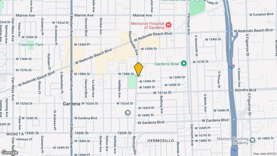 15828 S Normandie Ave Mapa y Detalles de la Ubicación