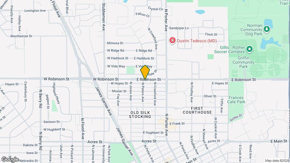 201 E Hayes St Map and Location Details