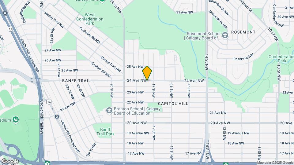 1815 24 Av NW Map and Location Details