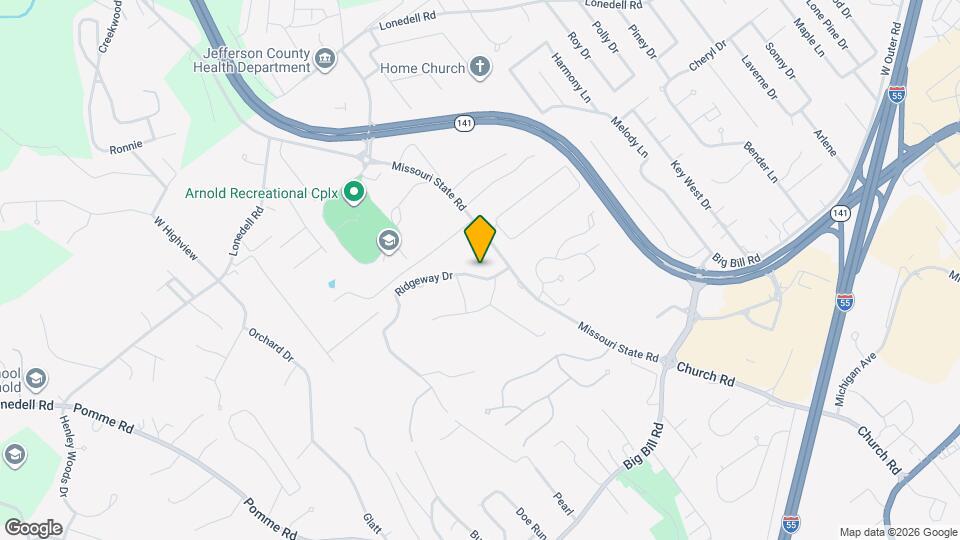 1825 Ridgeway Dr Map and Location Details