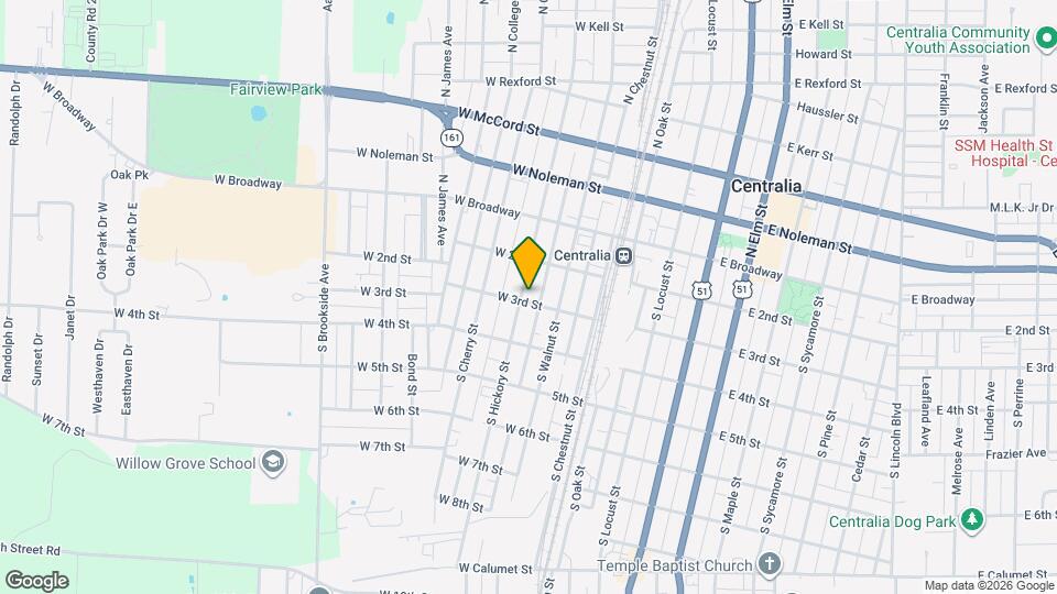235 S Hickory St Map and Location Details