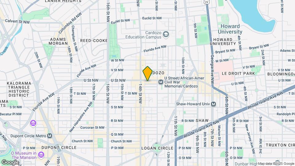 1336 U St NW Map and Location Details