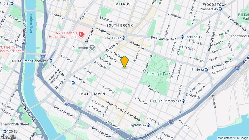 471 East 144th Street, Unit apartment 2 upstairs Mapa y Detalles de la Ubicación