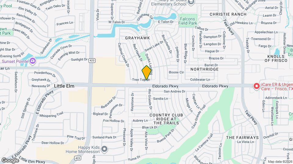 1429 Tree Top Dr Map and Location Details