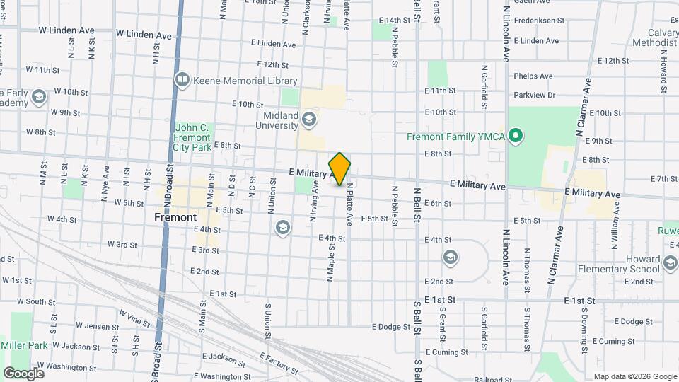 840 E 6th St Map and Location Details