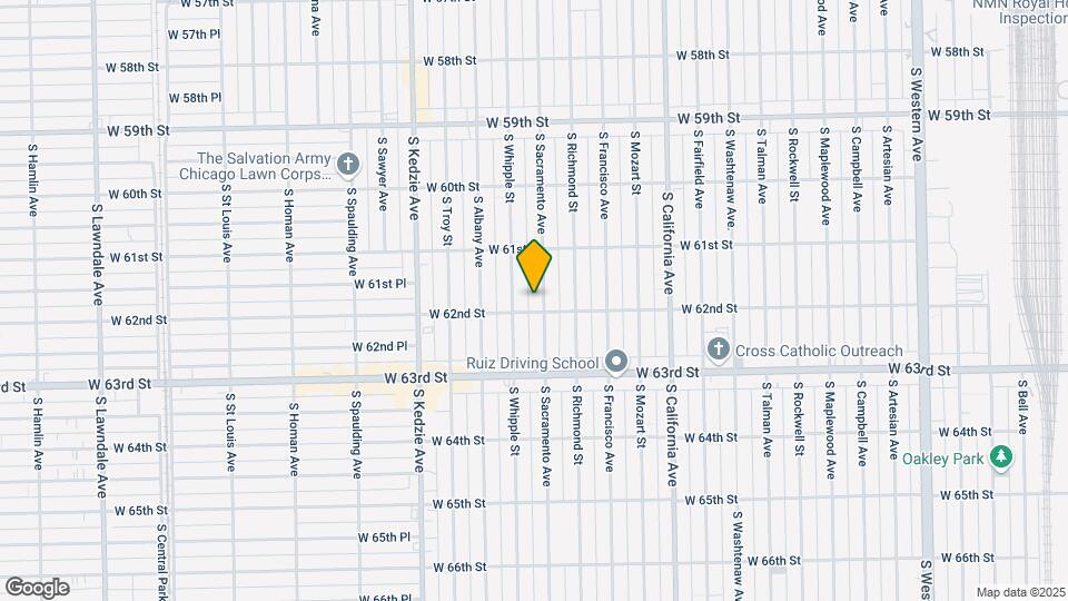 6148-6152 S Sacramento Ave Mapa y Detalles de la Ubicación