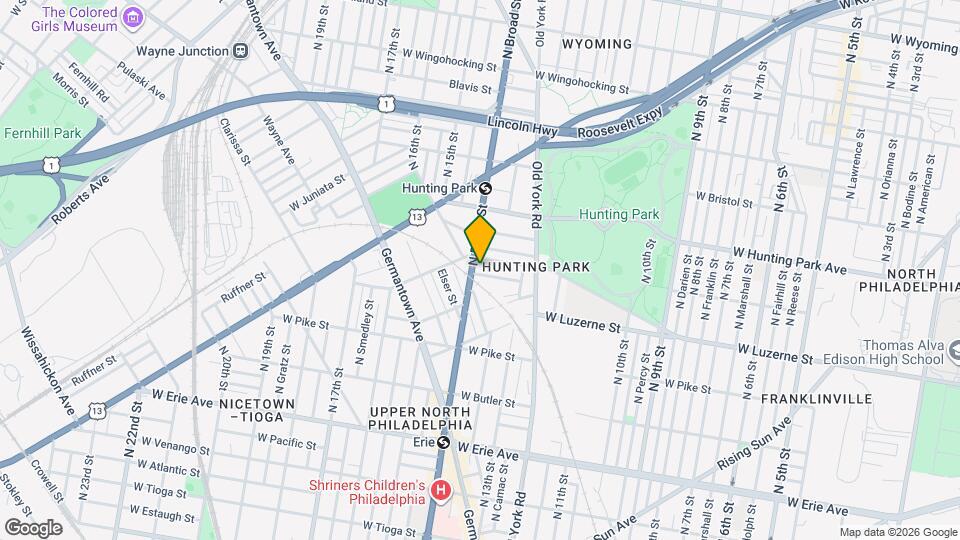 4039 N Broad St Mapa y Detalles de la Ubicación