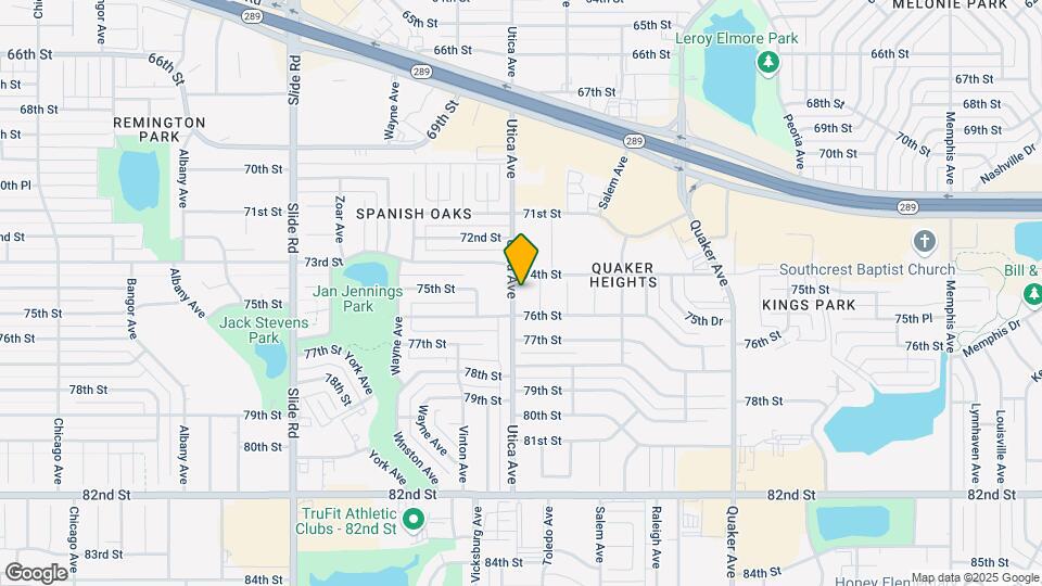 7405 Utica Ave Map and Location Details