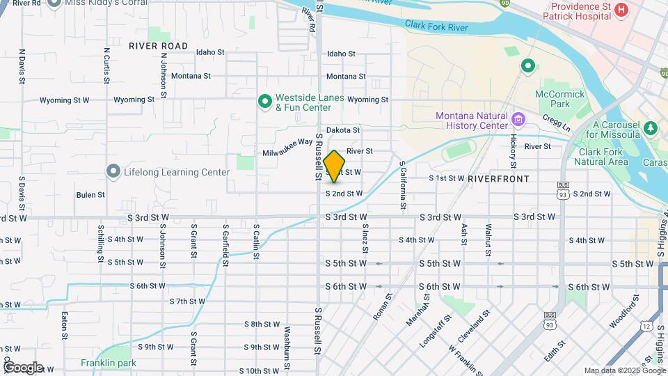 1402 S 2nd St W Map and Location Details