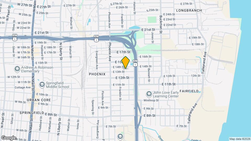 1211 E 13th St Map and Location Details