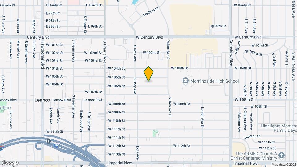 3707 W 106th St, Unit 3707 1/2 Map and Location Details
