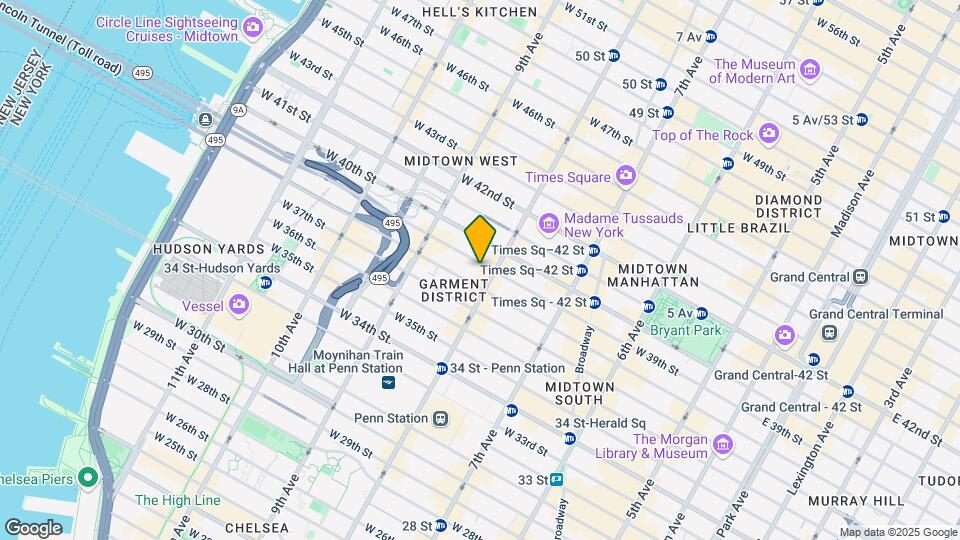 308 W 39th St Map and Location Details