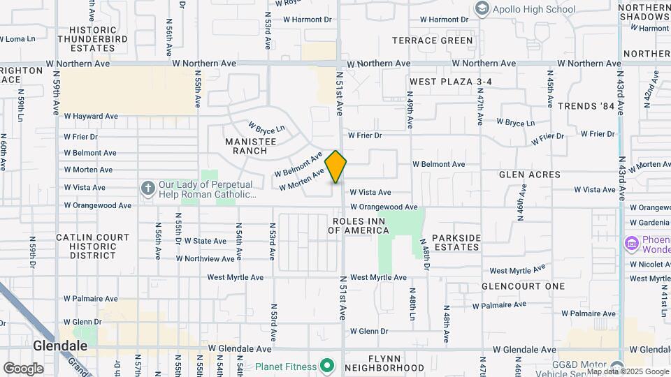 7613 N 51st Dr Map and Location Details