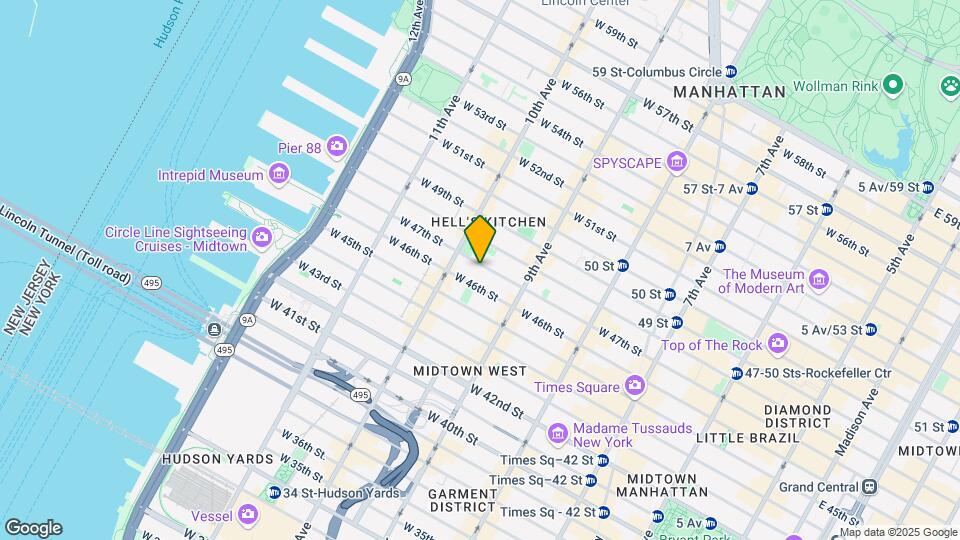 440 W 47th St Map and Location Details