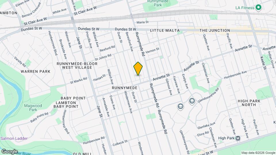 544B Beresford Ave Map and Location Details